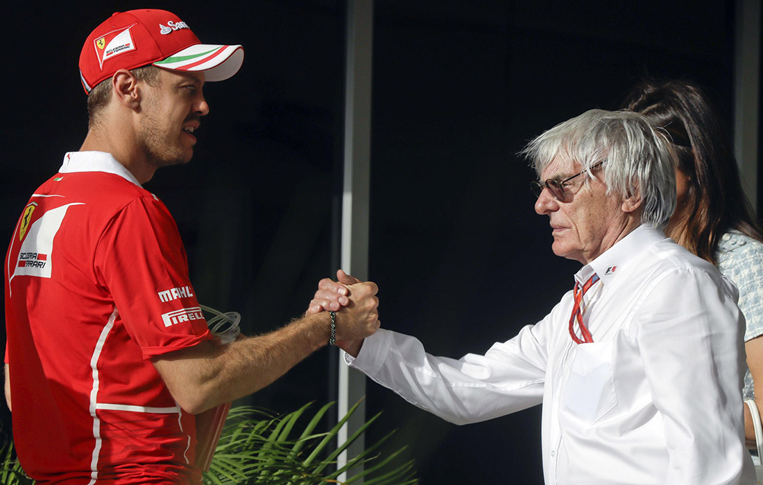 Sebastian Vettel i Bernie Ecclestone