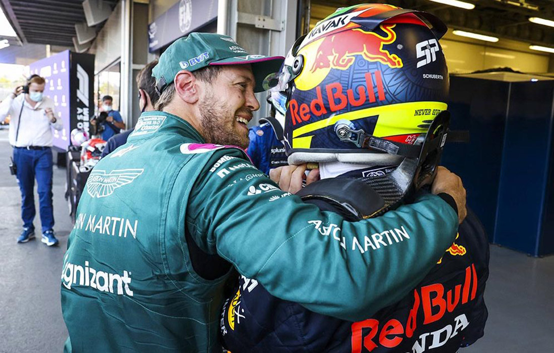 Sebastian Vettel i Sergio Perez