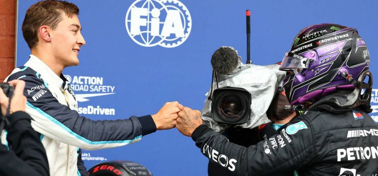 George Russell i Lewis Hamilton