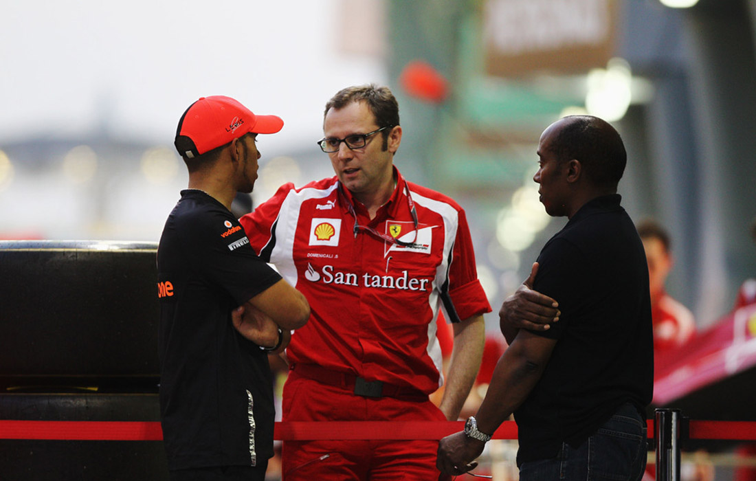 Lewis Hamilton, Stefano Domenicali i Anthony Hamilton