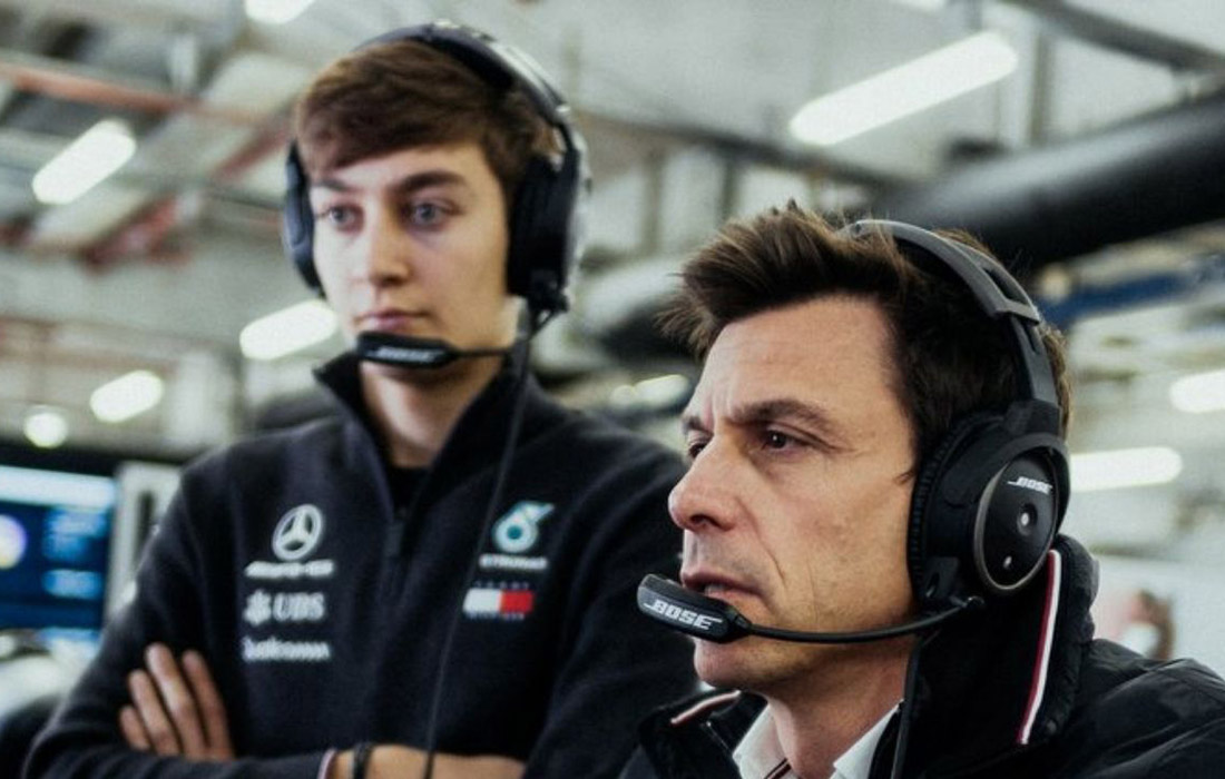 George Russell i Toto Wolff