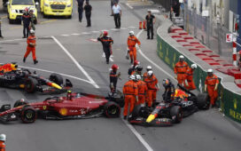 Sergio Perez, Carlos Sainz i Max Verstappen